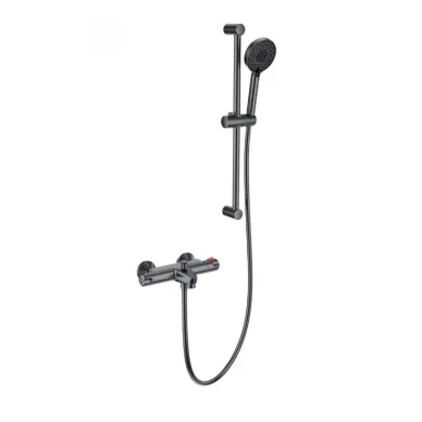 Смеситель для ванны Wonzon & Woghand WW-C2001-A-BGG термостатический, темный графит 0