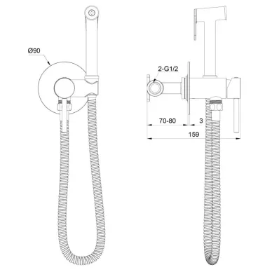 Гигиенический набор Wonzon & Woghand Stick WW-88829902-BGM темный графит 1