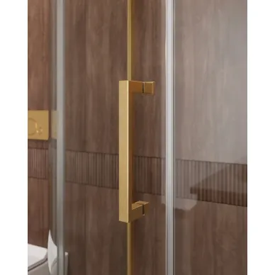 Душевой уголок Cezares Molveno MOLVENO-RH-1-110/90-C-BORO-IV 110x90 профиль брашированное золото/стекло прозрачное 2