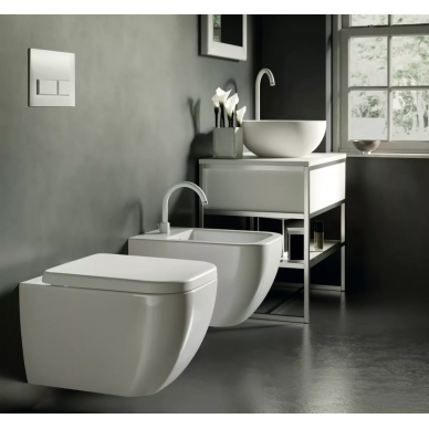 Унитаз подвесной Hatria Bianca Y1X401 с микролифтом Y1VB01 5