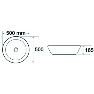 Раковина накладная SantiLine (SL-1064) (50 см) 1