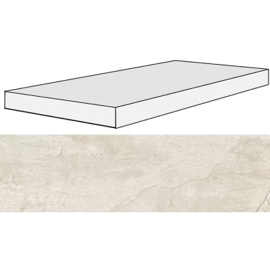 739331 Ardoise Blanc Ang.Gradino SX 33x120x3 0
