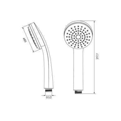 Ручной душ Iddi Hand Shower (0011F85I18) серый 1