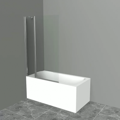 Душевая шторка BelBagno Uno UNO-V-11-120/150-C-Cr, профиль хром/стекло прозрачное 2
