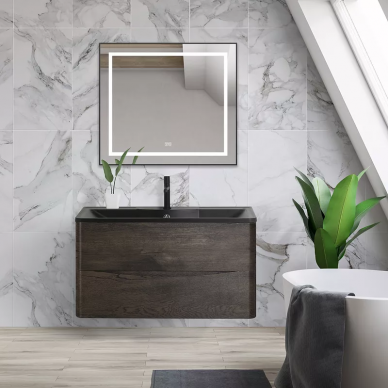 Зеркало BelBagno Kraft (SPC-KRAFT-885-785-TCH-WARM-NERO) 88,5 см, черный 6