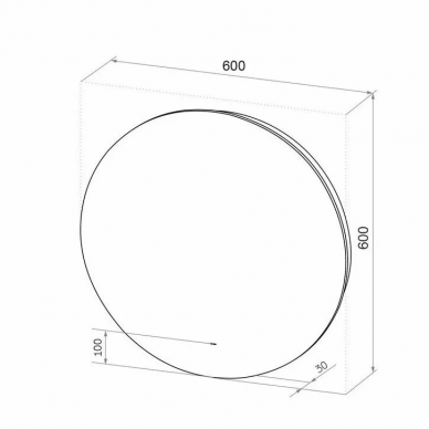 Зеркало Sintesi Deco (60 см) с LED-подсветкой 9