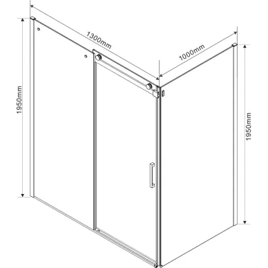 Душевой уголок Vincea Como (VSR-1C1013CLB) 130x100х195 см, профиль черный/стекло прозрачное 5