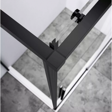 Душевой уголок Vincea Slim-N (VSR-4SN8014CLB) 140х80х195 см, профиль черный/стекло прозрачное 2
