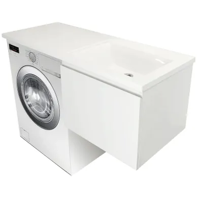 Тумба с раковиной Эстет Dallas Luxe 115 R (ФР-00002306) (правая) подвесная, 1 ящик, белая 6