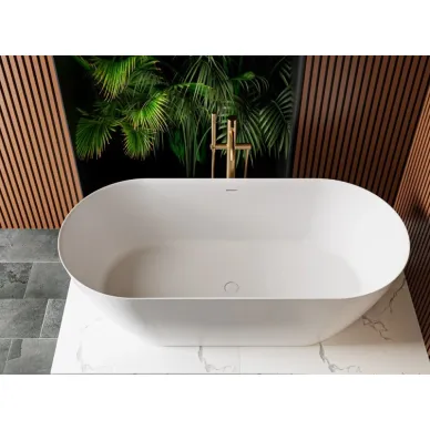 Ванна из литого мрамора Cezares Relax (CZR-RELAX-150-75-57-SSB), 150x75 см, белая матовая 5