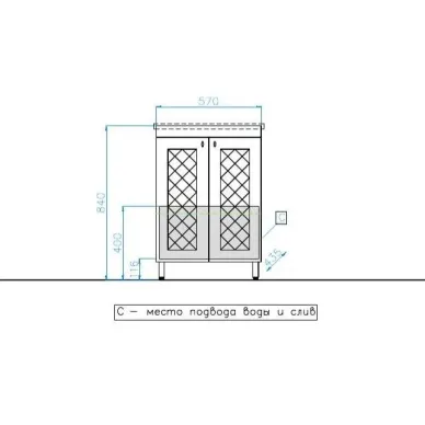 Тумба для ванной Style Line Канна ЛС-00000726 60 см, белая 5