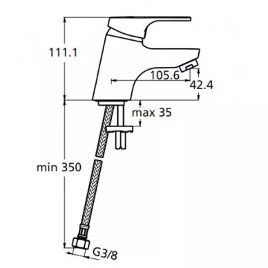 Смеситель для раковины Ideal Standard Slimline II (B8669AA) 2