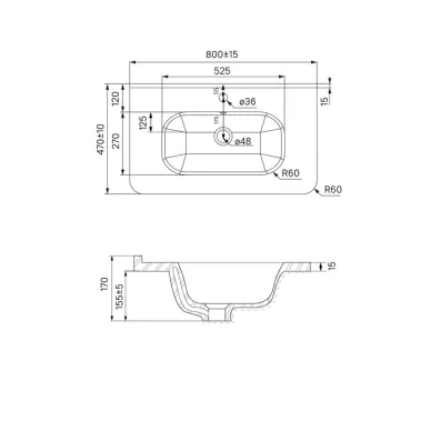 Тумба с раковиной Iddis Bild BIL80V0i95K 80 см, дуб светлый 5
