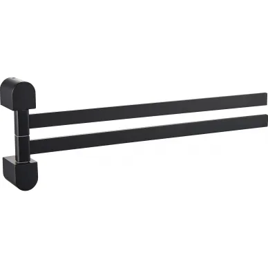 Полотенцедержатель Wonzon & Woghand Carbon WW-7731 двойной, чёрный матовый 0