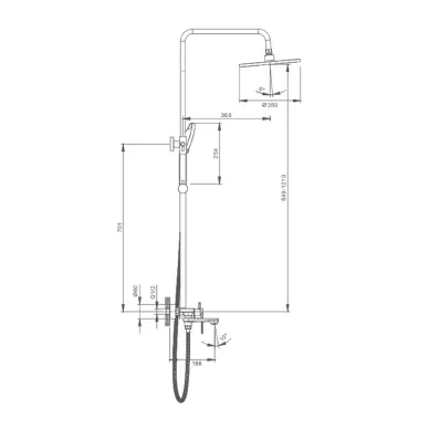 Душевая система Splenka S05 S05.24 хром 1