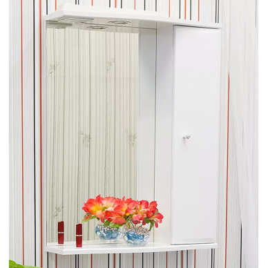 Зеркальный шкаф Sanflor Юна 55 R (белый) 0