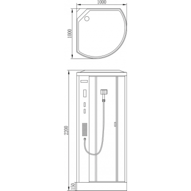 Душевая кабина Orans Enjoy Way (EW-113) (100х100) 7