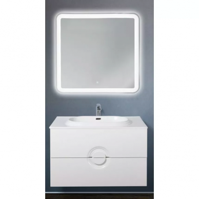Тумба для ванной Belbagno Onda 80 (Bianco Lucido) 0