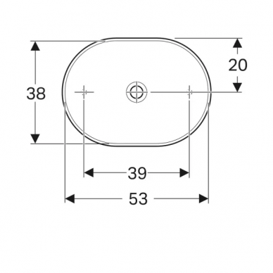 Раковина накладная Geberit VariForm (500.774.01.2) (55 см) 3