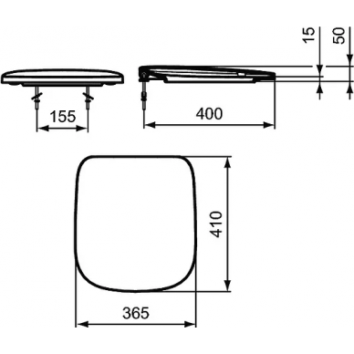Крышка-сиденье Ideal Standard Esedra (T318101) микролифт 2