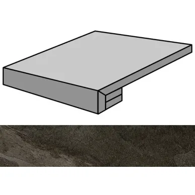 Materia Black Natural Gradone Rec 59.55x59.55 0