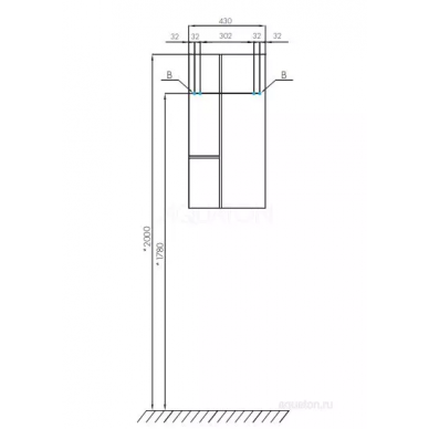 Шкафчик Aquaton Мишель 230 x 430 x 864 5