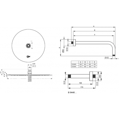 Душевая система Ideal Standart Ceraterm (BD006XC) 5