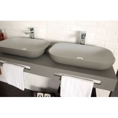 Раковина накладная Acquabella On-Top  (LAVABO_ON-TOP_RECTANGLE_SLATE_MARFIL) серый 7