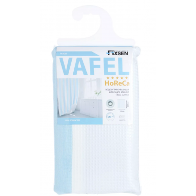 Шторка для ванной Fixsen Vafel (FX-5020C) голубая 5
