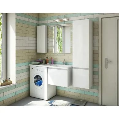 Тумба с раковиной Эстет Dallas Luxe 120 R (ФР-00001926) (правая) подвесная, 1 ящик, белая 6