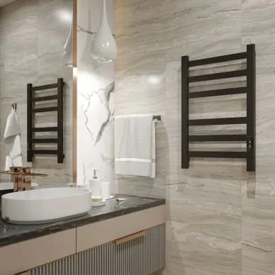Полотенцесушитель электрический Teymi Modern П6 (50х80) черный матовый 12