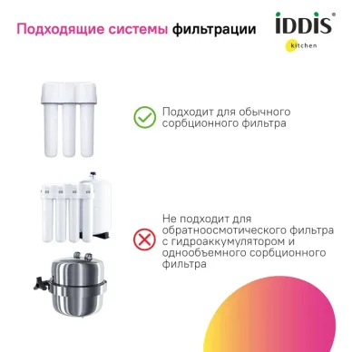 Смеситель для кухни Iddis Pure PURBNPFi05 с фильтром и выдвижным изливом, сатин 4