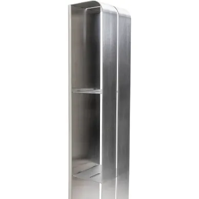 Полка Aquanet Магнум 334114 вертикальная 15x100 см, сталь браш 5