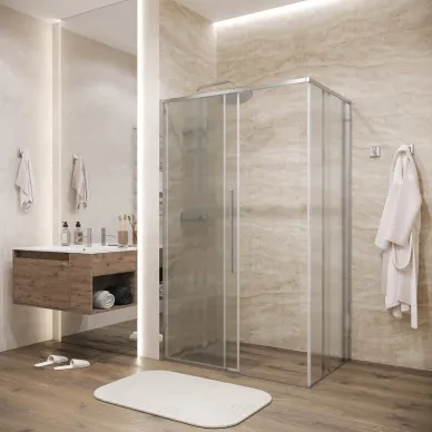 Душевой уголок Grossman Galaxy 110х70х195 см, левая, стекло шиншилла/профиль хром 7