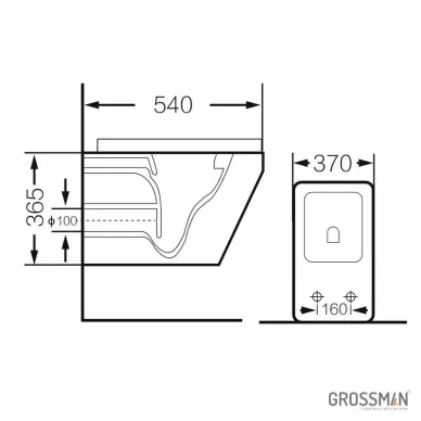 Инсталляция для подвесного унитаза Grossman 900.K31.01.000+клавиша 700.K31.01.000.000 белый+унитаз GR-4440BMS 5