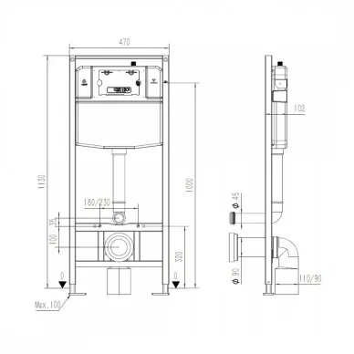 Инсталляция для подвесного унитаза Teymi Aina 55 T70035 6