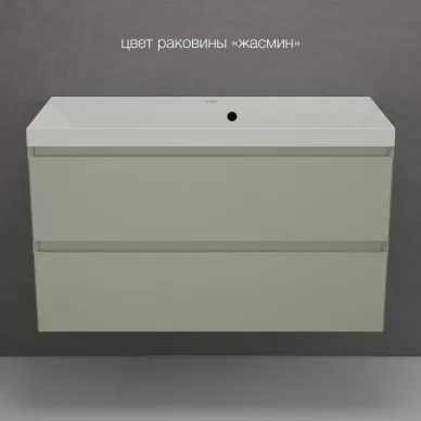 Тумба для ванной Style Line Манхэттен ЛС-00002358 100 см, подвесная, олива 5