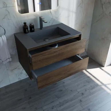 Тумба для ванной Vincea Luka VMC-2L800CO 80x48 см, подвесная, C.Oak 5