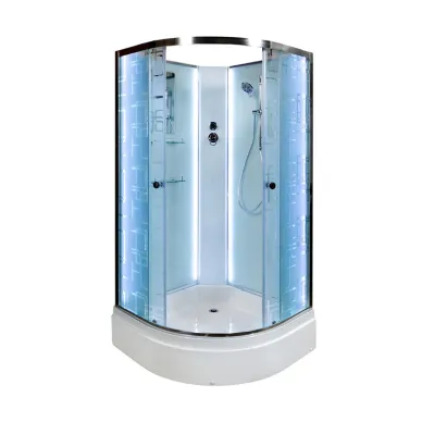 Душевая кабина DTO EM EM2790NLED 90x90x208 см, без крыши, с LED подсветкой 1
