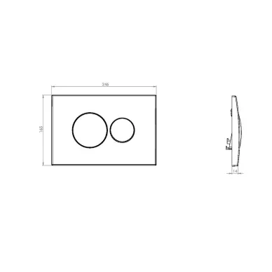 Смывная клавиша Vincea VFP-731MG серый матовый 1