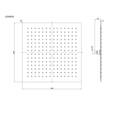 Верхний душ AQUAME Savona AQM8608MB 300х300 мм, черный 1