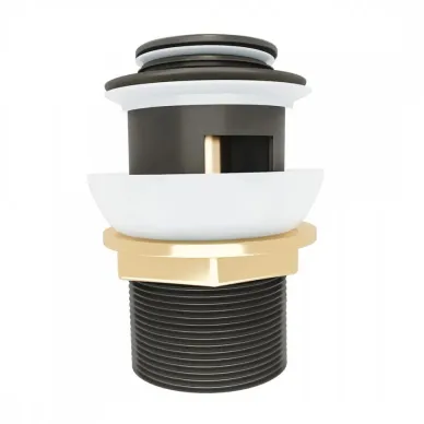 Сливной набор для раковины Teymi Ritta T140124 с переливом, click-clack, чёрный матовый 6