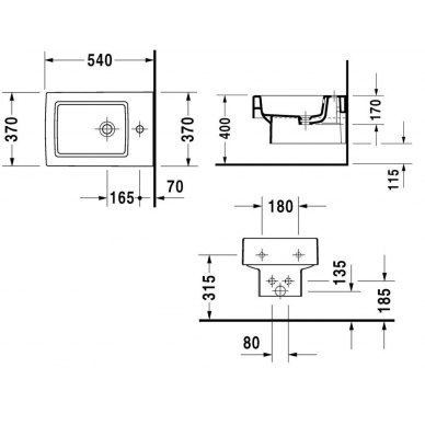 Чаша для напольного унитаза Duravit Vero (2116090000) 1