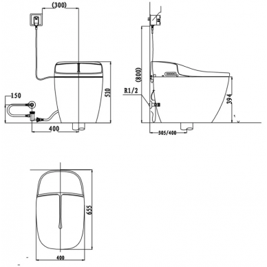 Унитаз напольный Orans Premium (IT-806JD) 5