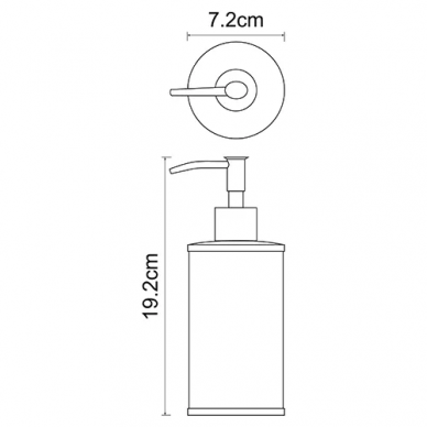 Дозатор для жидкого мыла Wasserkraft Dinkel K-4600 (K-5799) (фарфоровый) белый 2