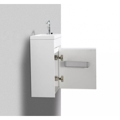 Тумба для раковины BelBagno Pietra Mini (PIETRA MINI-400-1A-SO-BL-R) правосторонняя (39.4x21.7) белый глянцевый 2