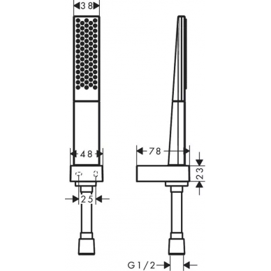 Душевой гарнтур Hansgrohe Rainfinity Baton 100 1jet (26856700) белый матовый 1