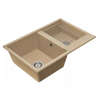Мойка кухонная Aquaton Делия 78 DBL (1A723132DE220) песочный   5
