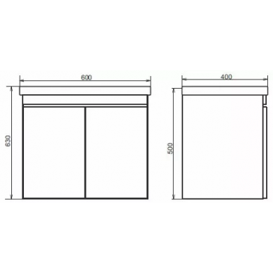 Тумба для ванной Comforty Осло-60 (60x63x40 см), бетон 6