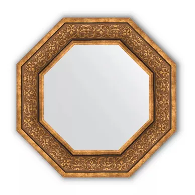 Зеркало Evoform Octagon (BY 3838) в багетной раме, вензель бронзовый (59,4х59,4 см) 0